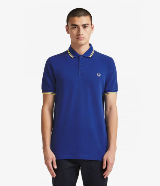 Polo fred perry azul - amarillo