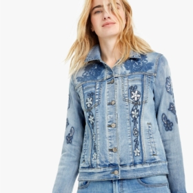 Chaqueta Desigual tejana con volantes Burns