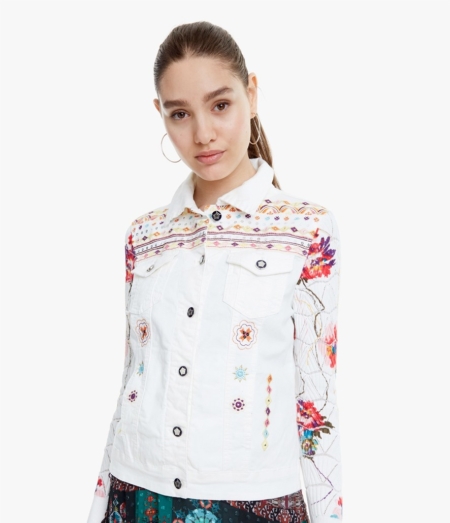 Chaqueta Desigual trucker blanca Carrie