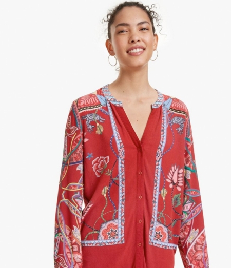 Camisa Desigual patch foulard Silvina