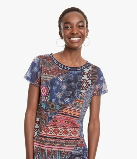 Camiseta Desigual patchwork Lucia
