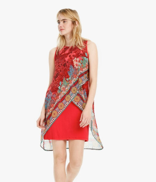 Vestido Desigual Floral Multicapas Monique