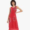 Vestido Desigual rojo midi Sacha