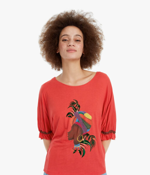 Camiseta Desigual cara africana Kahua