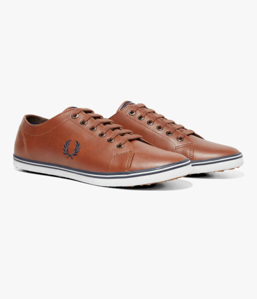 Zapatillas Fred Perry marrón claro de piel Kingston