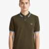 Polo Fred Perry verdoso oscuro M3600