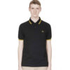 Polo Fred Perry negro de manga corta