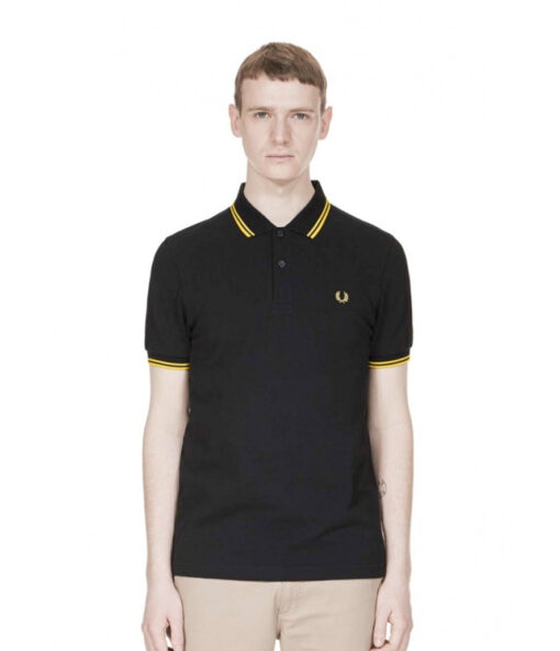 Polo Fred Perry negro de manga corta