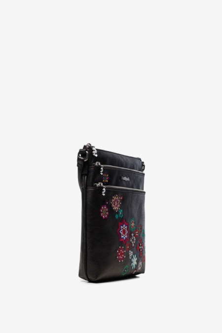 Bandolera negra cuadrada Desigual