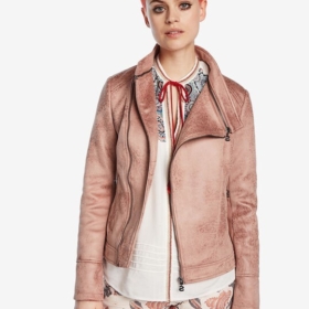 Chaqueta biker rosada Desigual