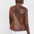 Chaqueta otoño desigual marrón