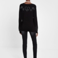 Jersey corazones Desigual negro
