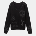Jersey corazones Desigual negro