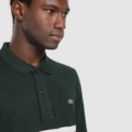 Polo piqué verde de manga larga