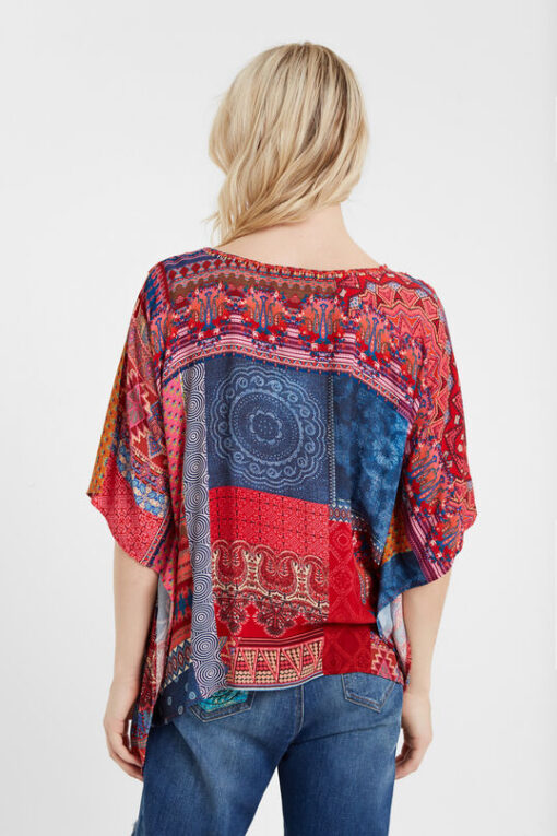 Blusa murciélago boho floral Desigual