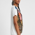 Camiseta estampado patch Desigual