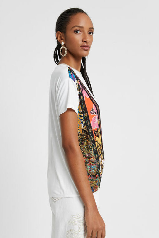 Camiseta estampado patch Desigual