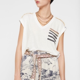Camiseta marinera troquelada Desigual