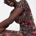 Vestido floral y animal Desigual