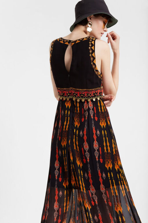 Vestido midi africano Desigual