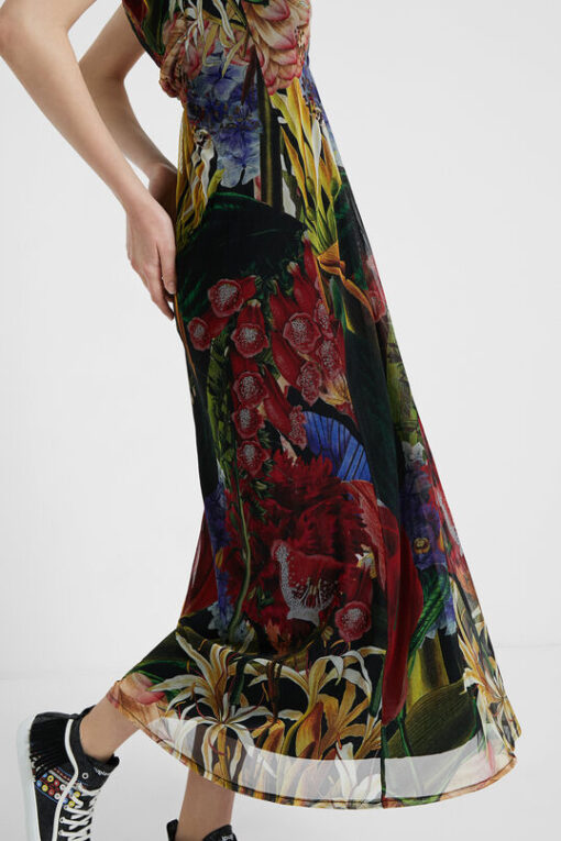 Vestido midi tropical Desigual