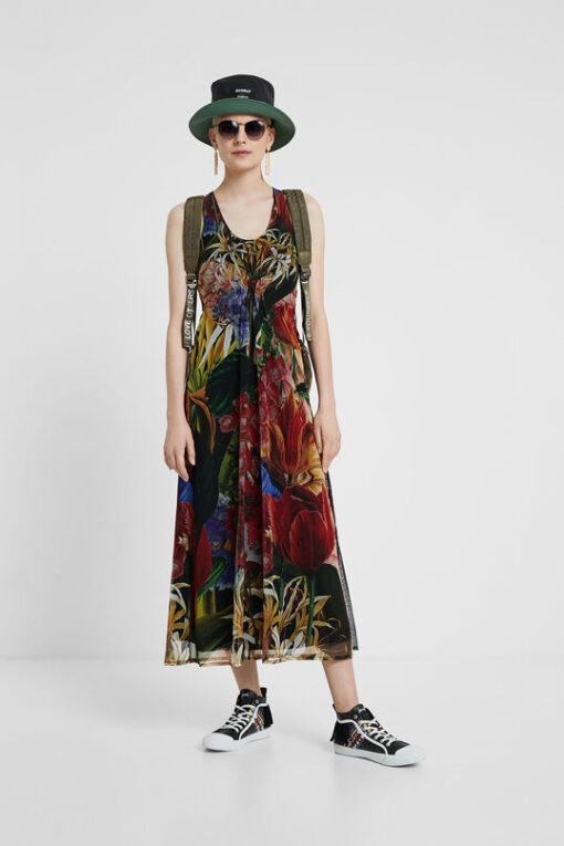 Vestido midi tropical Desigual