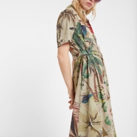 Vestido safari floral Desigual