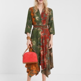 Vestido étnico asimétrico Desigual