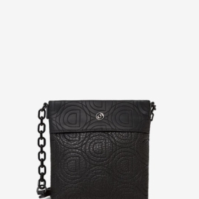 Bolso bandolera en logomanía patch Desigual
