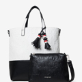 Bolso 2 en 1 con letras en relieve Desigual