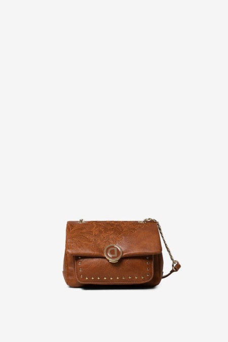 Bolso bandolera bordado flores Desigual
