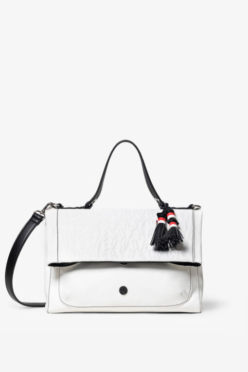 Bolso cuadrado y blanco Desigual