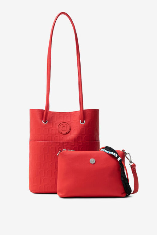 Bolso rojo 2 en 1 en logomanía Desigual