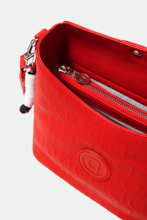 Bolso rojo en logomanía Desigual