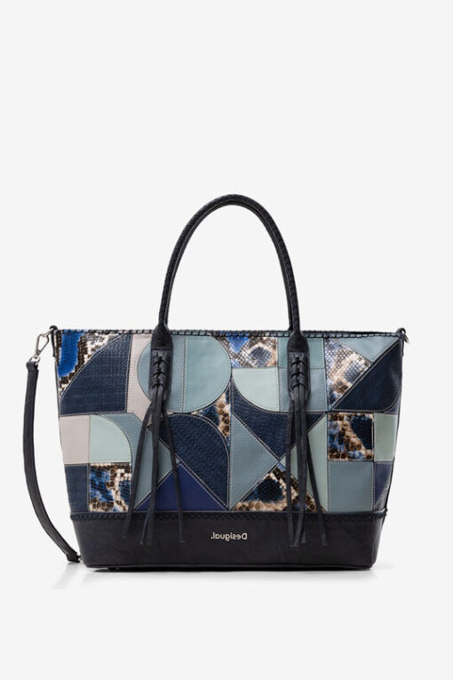 Bolso shopping patch azul Desigual