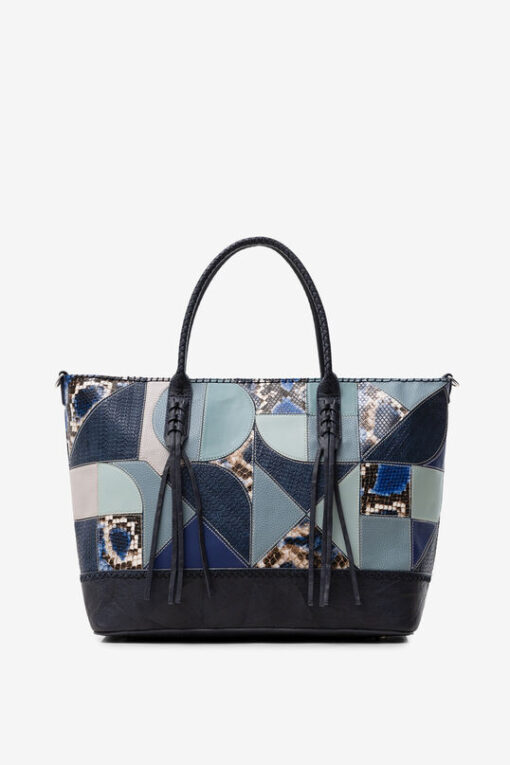 Bolso shopping patch azul Desigual