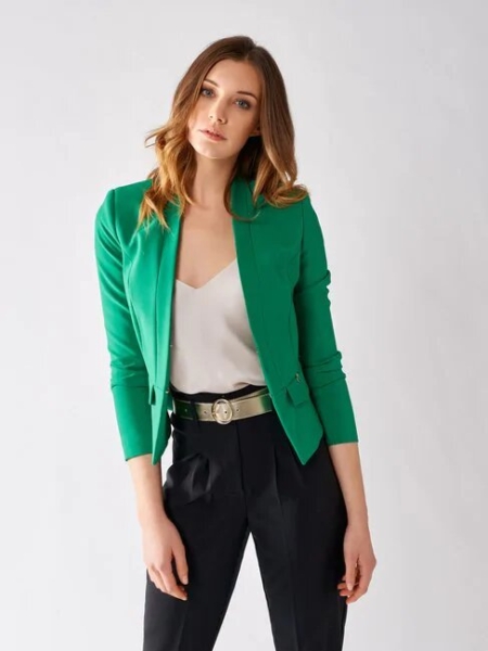 Chaqueta corta verde RINASCIMIENTO
