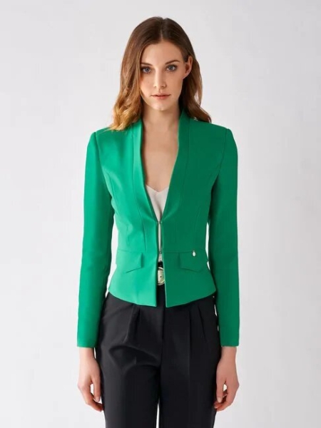 Chaqueta corta verde RINASCIMIENTO