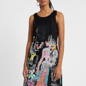 Vestido con flecos DESIGUAL