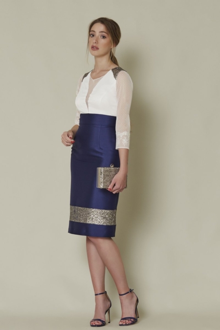 Vestido corto SARA RUIZ efecto dos piezas
