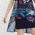 Vestido multicapa con estampado floral DESIGUAL