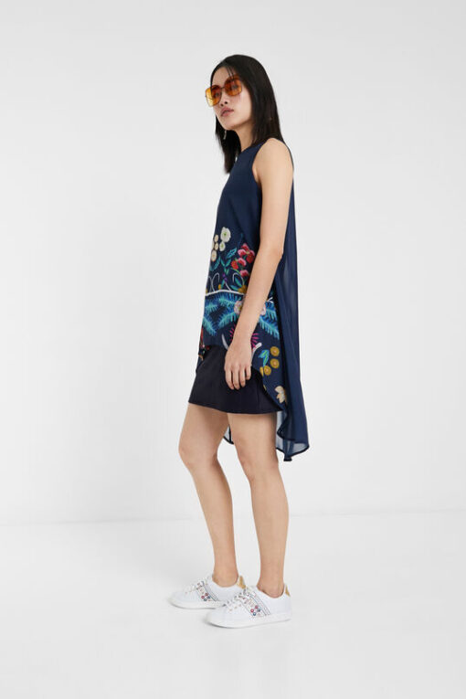 Vestido multicapa con estampado floral DESIGUAL