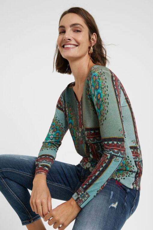 Jersey punto boho DESIGUAL - Imagen 2