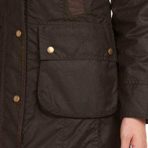 Abrigo Barbour Bower Wax oliva - Imagen 7