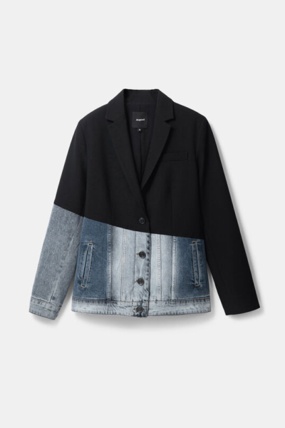 Blazer slim híbrida bimateria