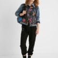 Chaqueta vaquera slim flores