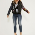 Chaqueta biker slim Mickey Mouse