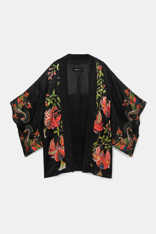 Kimono jacquard flores