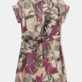 Vestido camisero corto safari