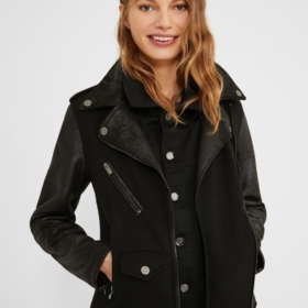 Chaqueta biker hibrida